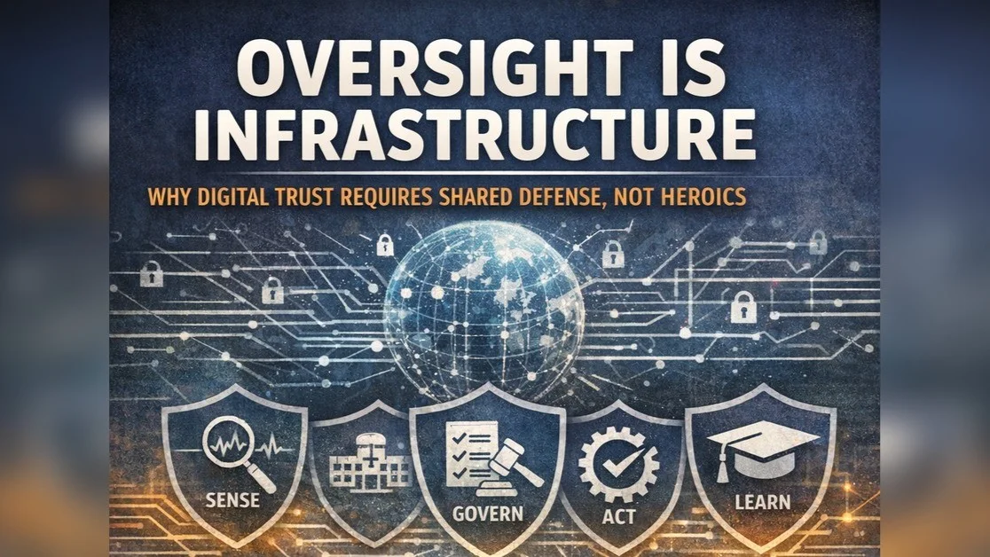 Oversight Is Infrastructure: Why Digital Trust Requires Shared Defense, Not Heroics